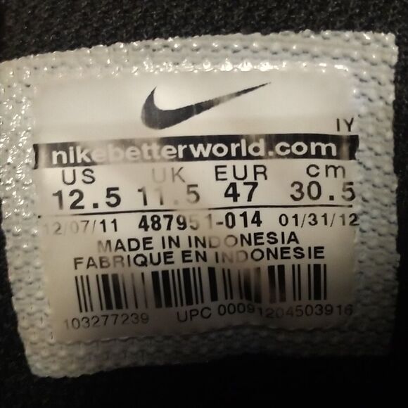 Rare Vintage 2012 NIKE Air Twilight Mid Men\'s Skater Blue Black US 12.5 main image 7